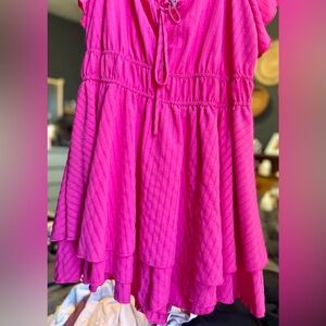 Vibrant Pink Flowy romper
